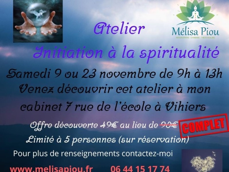 Atelier : Initiation à la spiritualité&nbsp;[COMPLET]